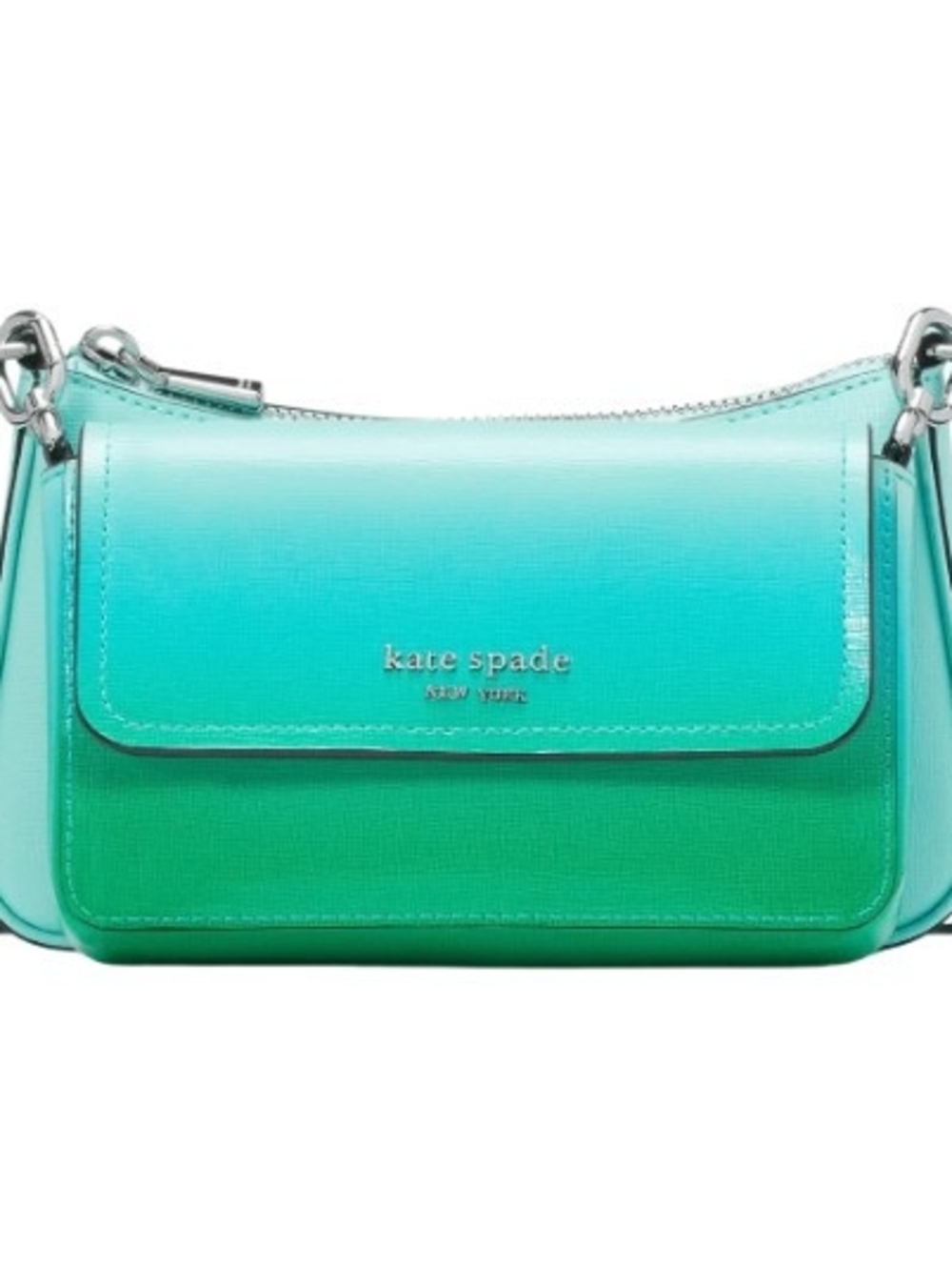 Kate Spade New Ombre Aqua Leather Shoulder Bag